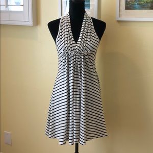 Super cute white with black stripes dress